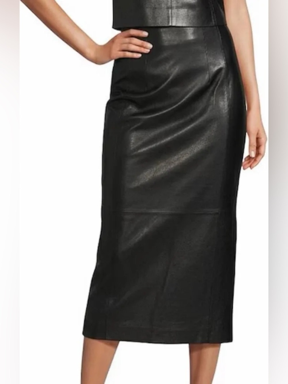NWT Antonio Melani Gisele Leather Pencil Skirt